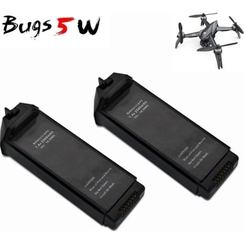 1/2/3/5Pcs 2500mAH 7.4V LiPo Battery For JJRC X5 Pro MJX R/C Bugs 5W B5W RC Quadcopter Spare Parts 7.4v RC Drone Battery