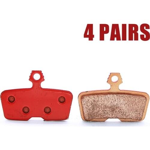 Red Sintered Bicycle Disc Brake Pads 4 Pairs (8pcs) Bike Accessories For AVID MTB/AVID Code(2011-2014)/AVID Code R Cycling Parts