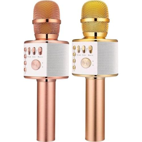 Wireless Bluetooth Karaoke Microphone Portable Handheld Karaoke Speaker Birthday Home Party for All Smartphone