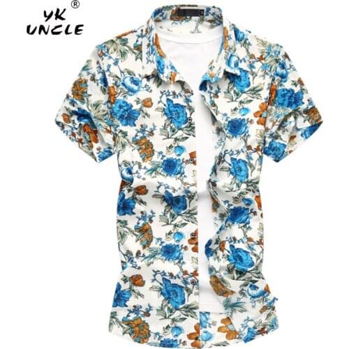YK UNCLE Brand Summer Men Shirt 2018 New Streetwear Shirts Mens Casual Short Sleeve Business Dress Shirts Social Mens Clothing
