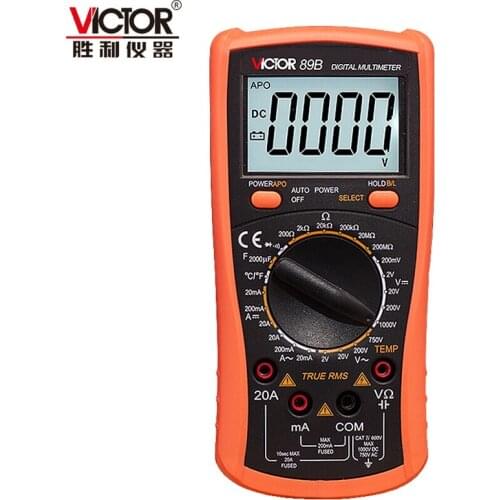 VICTOR VC89A VC89B 3 1/2 Digital Multimeter True RMS Multi-Function Electrician Automatic Burn-Proof High Precision Meter
