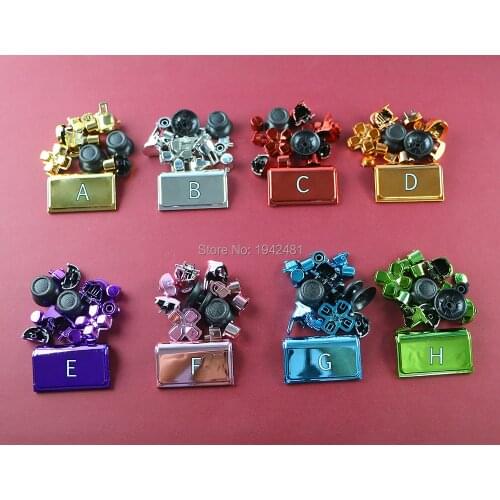 OCGAME 2sets/lot plated CUH-ZCT2 JDS-040 JDM 040 Thumbsticks Dpad R1 L1 R2 L2 Button Chrome full buttons for ps4 pro jds-040