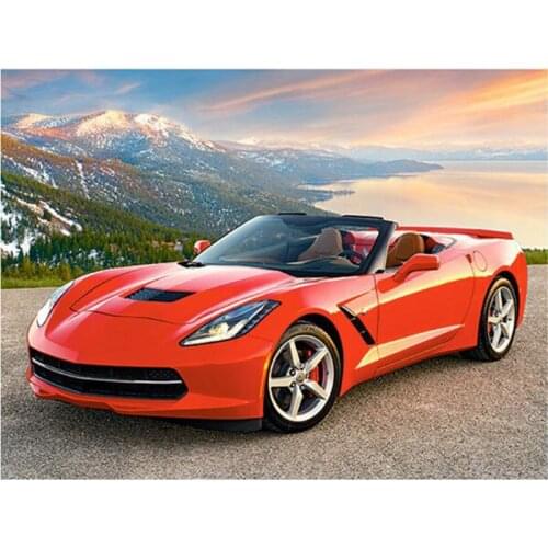 Scenery 5D Diamond Painting "Red sports car" 3D Diamond Embroidery Sale Full Square Picture Of Rhinestones Decor Painting TY528