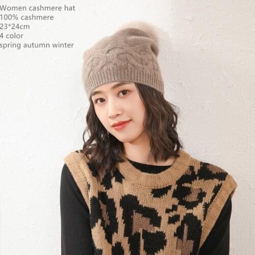 Naizaiga 100% Cashmere hook flower knitted cashmere gloves hat two-piece sets ,SN263