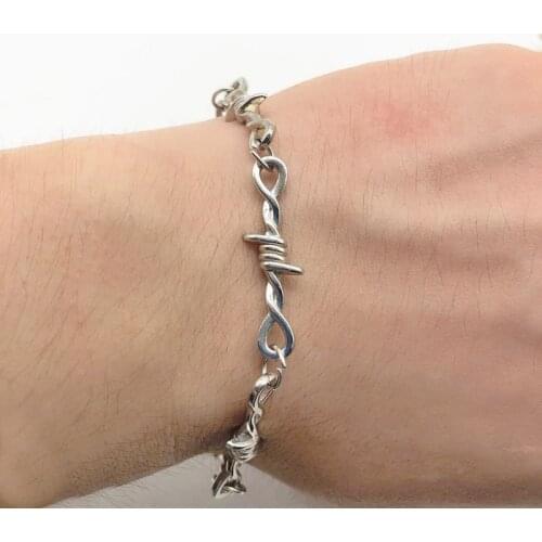 Small Wire Brambles Iron Unisex Choker Bracelet Women Hip-hop Gothic Punk Style Barbed Wire Little Thorns Bracelet Choker Gifts