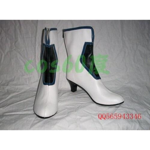 Guilty Gear White Leader Leather Cosplay Shoes S008