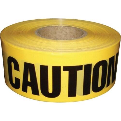 Non-Adhesive PE CAUTION Tape 7.5cmx100m Roll Highly Visible Barricade Tape Weatherproof Safety Tape