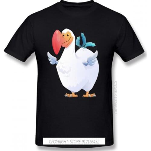 Cute Dodo Bird Black TShirt ARK Survival Evolved Prehistoric Animals Game Homme T-Shirts Tee Pure Cotton Oversize Short Sleeve