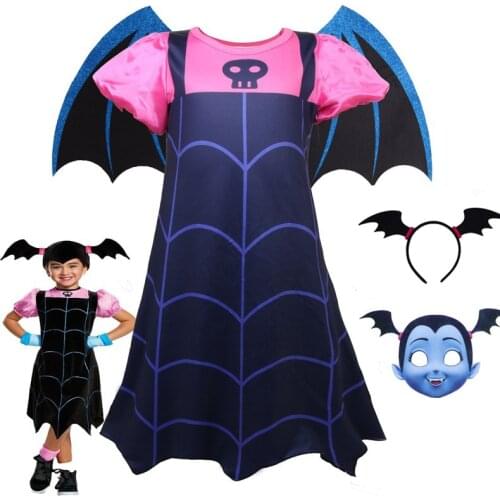 New Baby Girls Dress Vampire moana Vestidos Christmas Princess Costume for Kids Clothes Children Halloween Cosplay Dresses