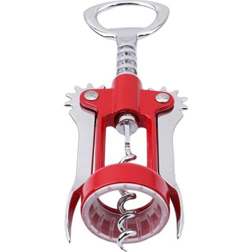 Stainless Steel Bottle Opener Waiter Metal Red Wine Opener Corkscrew Bottle Handle Bottle Pumps Corkscrews Cork Out Tool