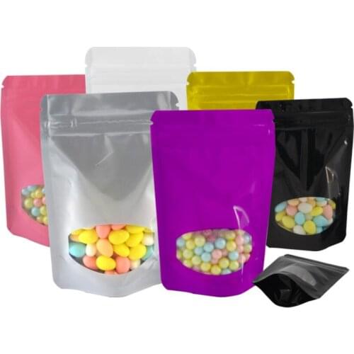 Plastic Storage Ziplock Resealing Bags for Food Candy Dried Fruit Coffee Bean Orgnizer Packaging Reusable Bag