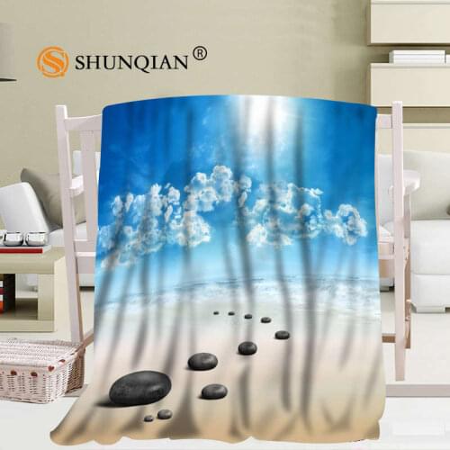 Custom Beach Palm Blanket Home TV Casual Relax for Travel Family Soft Fluffy Warm Blanket more size
