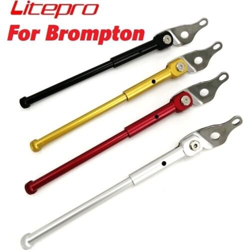 Folding Bike Kickstand Fork Brompton Aluminum Alloy CNC Bicycle Support Stand Black-Red-Gold-Silver