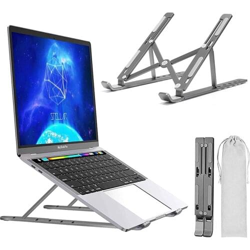 Adjustable Foldable Laptop Stand for MacBook Pro Notebook Stand Foldable Aluminium Alloy Tablet Stand Bracket Laptop Holder