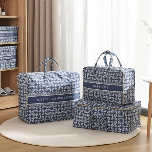 Foldable Clothes Quilt Storage Bag Non-woven Closet Quilt Blanket Storage Box Travel Cabinet Dustproof Pillow Blanket Organizer