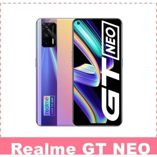 Realme GT NEO Dimensity 1200 5G Smart Phone 6.43inch 120Hz Super AMOLED 50W Charge 4500mAh 64MP Camera Wi-Fi 6 NFC
