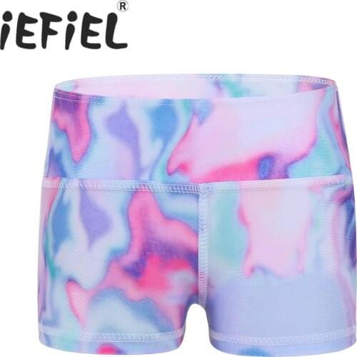 New Arrival Kids Girls Boy-cut High Waist Dance Shorts Bottoms Dancewear for Sports Gymnastic Workout Ballet Clothes Shorts