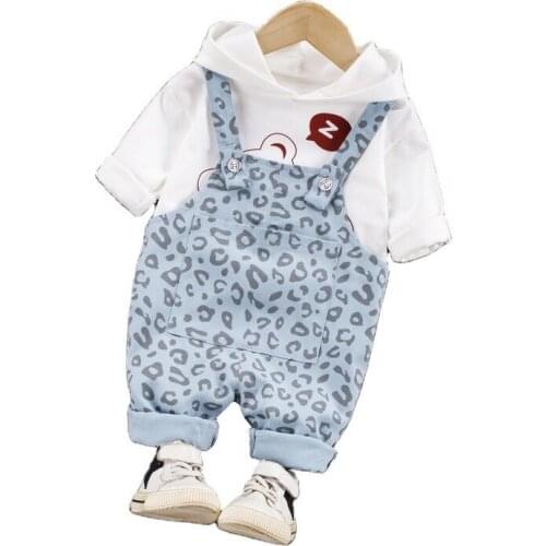 Spring Autumn Toddler Fashion Costume Kids Infant Hooded Sweatshirt Children Cartoon Clothes New Baby Boys Girls Print Tracksuit