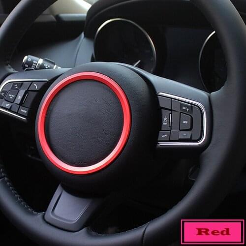 The Inner 104cm Outer 12.2cm Aluminum Alloy Car Steering Wheel Decorative Ring Sticker Is Suitable for Jaguar XFL XEL F-PACE