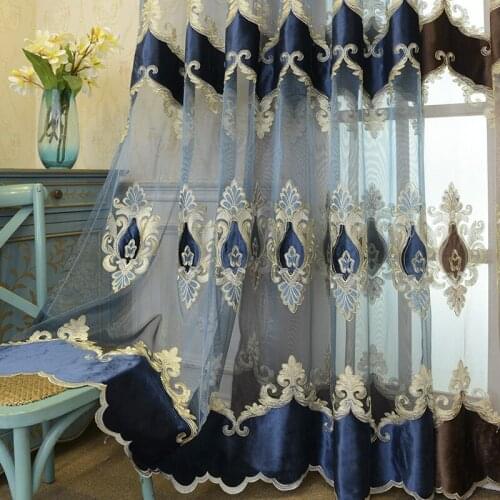 Voile Curtain custom curtain embroidered curtain finished living room curtain