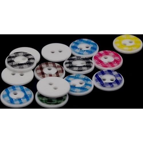100PCs 13mm Resin Sewing Button Scrapbooking Round Mixed Random 2 Holes Costura Botones bottoni botoes S1052