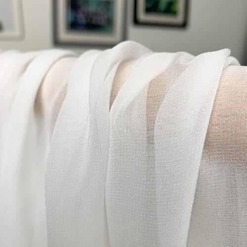 8 mm Silk Georgette Fabric 100% pure mulberry silk fabric 140 cm 114 cm width off white 35 grams 10 meters small wholesale SG5