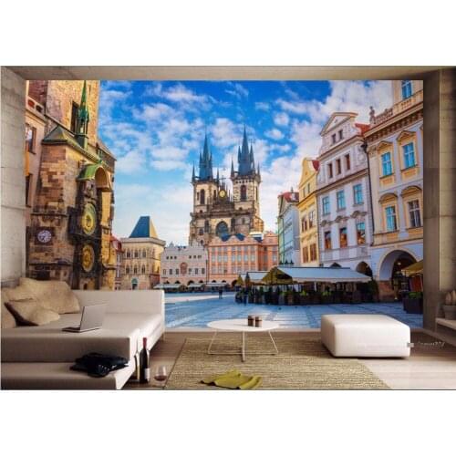 3d room wallpaper custom photo Prague city architecture landscape decoration painting 3d wall mural wallpaper for walls 3d