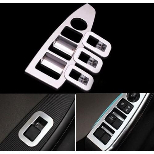4xChrome Interior Door Window Switch Panel Cover Frame Trim Molding Fit For Mazda Cx5 Cx-5 Car Styling Auto Accessories