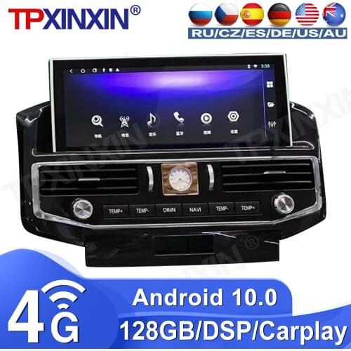 6+128G For Toyota Land Cruiser LC200 2008-2020 Android 12.3" IPS Screen Car Stereo Tape Recorder Multimedia Player GPS Navi