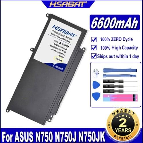 HSABAT C32-N750 6600mAh Laptop Battery for ASUS N750 N750J N750JK N750JV N750Y47JK-SL N750Y47JV-SL Batteries