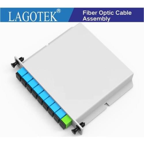 Free shippping 10pcs/lot 1*8 Fiber Optical PLC Splitter 1x8 LGX Box Cassette Card Inserting SC/UPC SC/APC PLC splitter Module