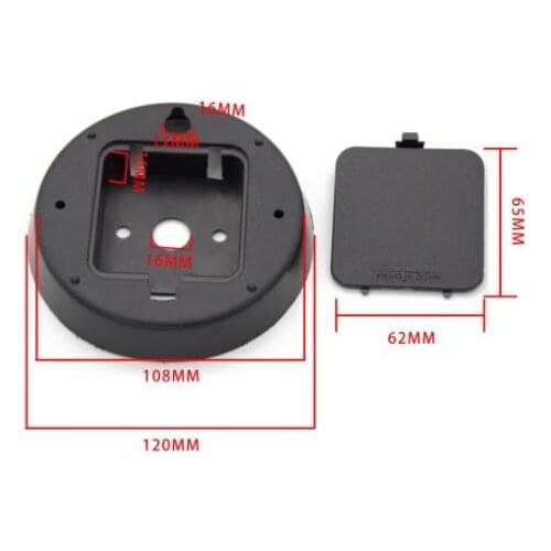 10pcs High-quality Black round Dust protection case DIY Quartz Black Wall Clock Movement box Mechanism Repair Part