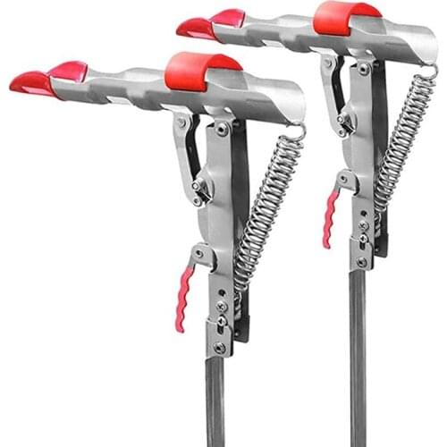 Fishing Rod Holder Automatic Spring Tip-Up Hook With Stainless Steel Ground Support Fish Pole Rack, 2 Packs