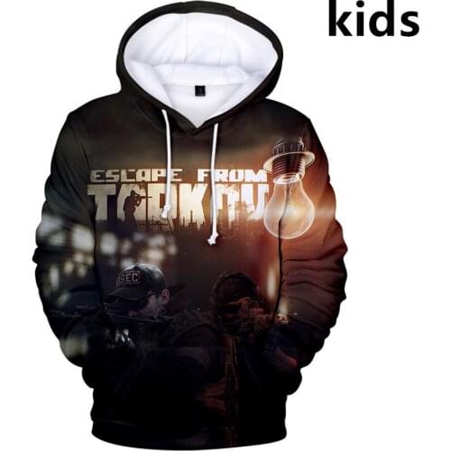 2 To 14 Years Escape From Tarkov Clothing Children Kids Boys Girls Long Sleeve Hoodie Sweatshirt Outerwear Child Jacket Clothes