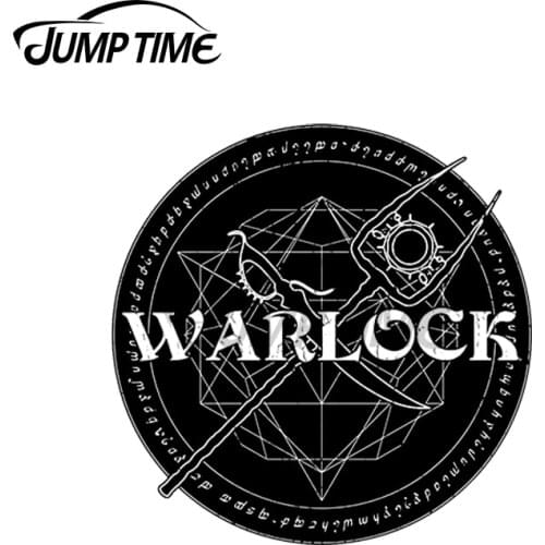 JumpTime 13 x 13cm For Warlock Funny Car Stickers Vinyl Car Wrap Waterproof Windshield Refrigerator Decoration Decal