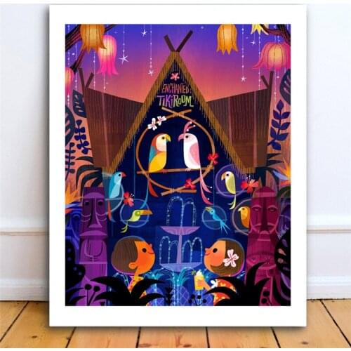 Sing Like A Tiki Bird Enchanted Tiki Room Art Canvas Poster Painting Wall Picture Print Modern Home Bedroom Decoration Artwork