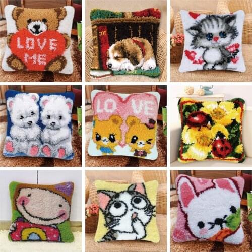 Prajna Embroidery Carpet Crocheting Yarn Hook Pillow Latch Hook Foamiran For Needlework Knitted Cushion Canvas Cross Stitch DIY