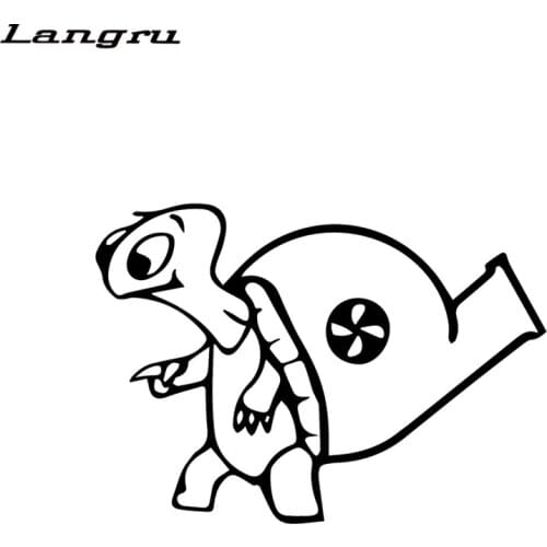 Langru 13cm X 9.2cm Turbo Sticker Decal Vinyl Euro Drift Illest Fatlace Evo Sti Focus Cartoon Car Accessories Jdm