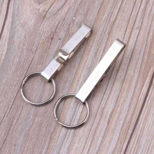 6 Pcs Key Holder Stainless Steel Belt Clip Key Ring Useful Keychain Men Jewelry