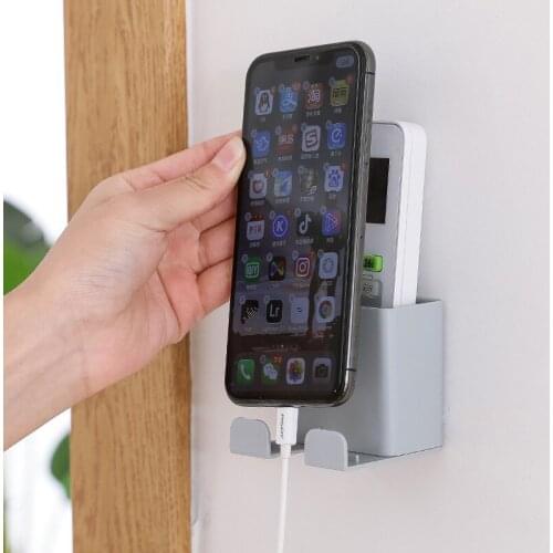 Wall Mounted Storage Box Air Conditioner Remote Control Storage Case Organizer Mobile Phone Hanging-Plug Holder Stand Container