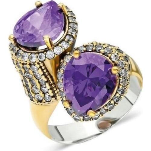 New Fashion Simple Crystal Brand Rings For Women Gold/Silver Color Female Ring Party Wedding Jewelry Wholesale