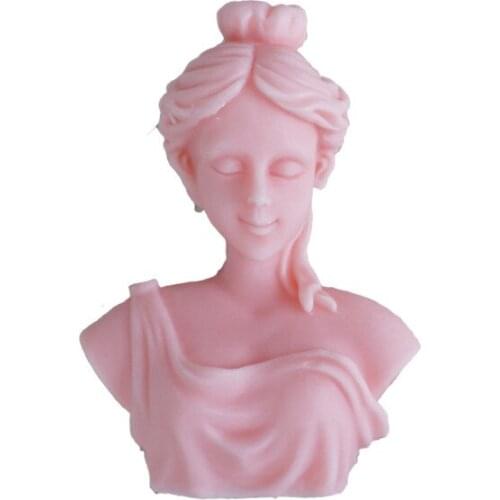 New Art Female Statue Venus Plaster Portrait Mould Sculpture Mold Silicone Candle Molds Candle ice cake chocolate Making Mould