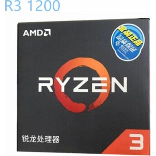 AMD Ryzen R3 1200 CPU Original Processor Quad-Core Socket AM4 3.1GHz 10MB TDP 65W Cache 14nm DDR4 Desktop YD1200BBM4KAE
