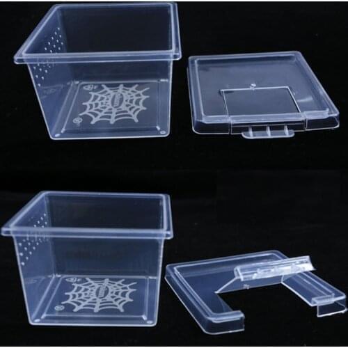 Transparent Reptile Acrylic Cage Breeding Habitat Lizard Snake Amphibian Frog Spider Box Transparent Insect Breathable Terrarium