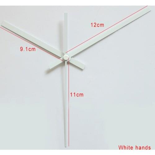 S Shaft Clock Hands 18#(just hands) White DIY Hands Metal Aluminum Material Quartz Clock Accessory High quality DIY Clock kits