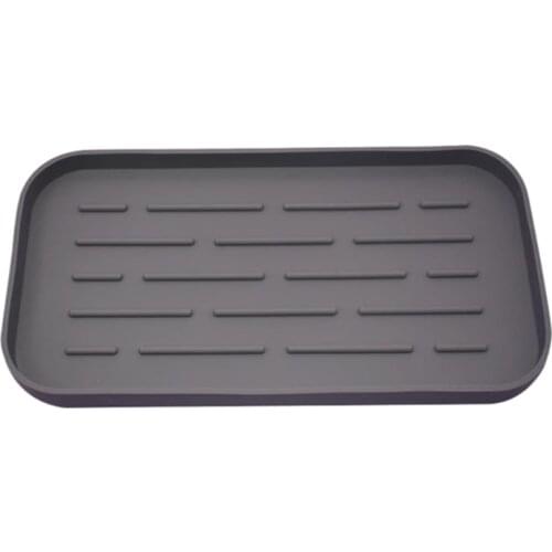 Silicone Drain Tray for Dishes Water Cup Fruit Vegetable Kitchen Sink Organizer Plate Sponge Holder Soap Pad