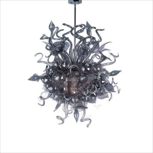 LED Light Source Mouth Blown Glass Chandeliers Decoration for Hotel Lobby Decor