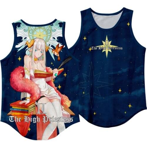 Tarot Beauty Printed Couple Bodybuilding Fitness Singlets Tank Top Gyms Quick-Drying Breathable Sportswear Vest Oversize 6XL