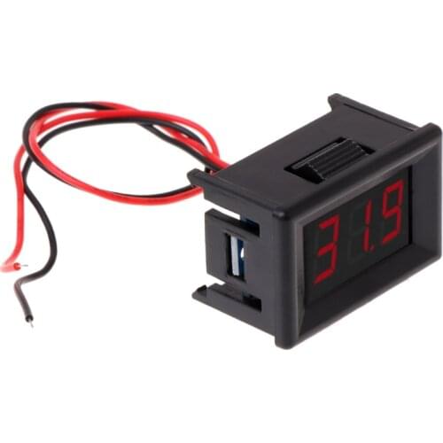 DC 2.4V-30V 2Wires Voltmeter Mini 0.36" Digital Voltage Gauge Meter for Auto Car 0.36" LED -10 ~ 65℃ about 100ms/time