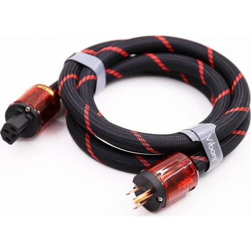 Free shipping FP-3TS20 Hifi Audio PCOCC Power Cable with P-046/C-046 US connectors